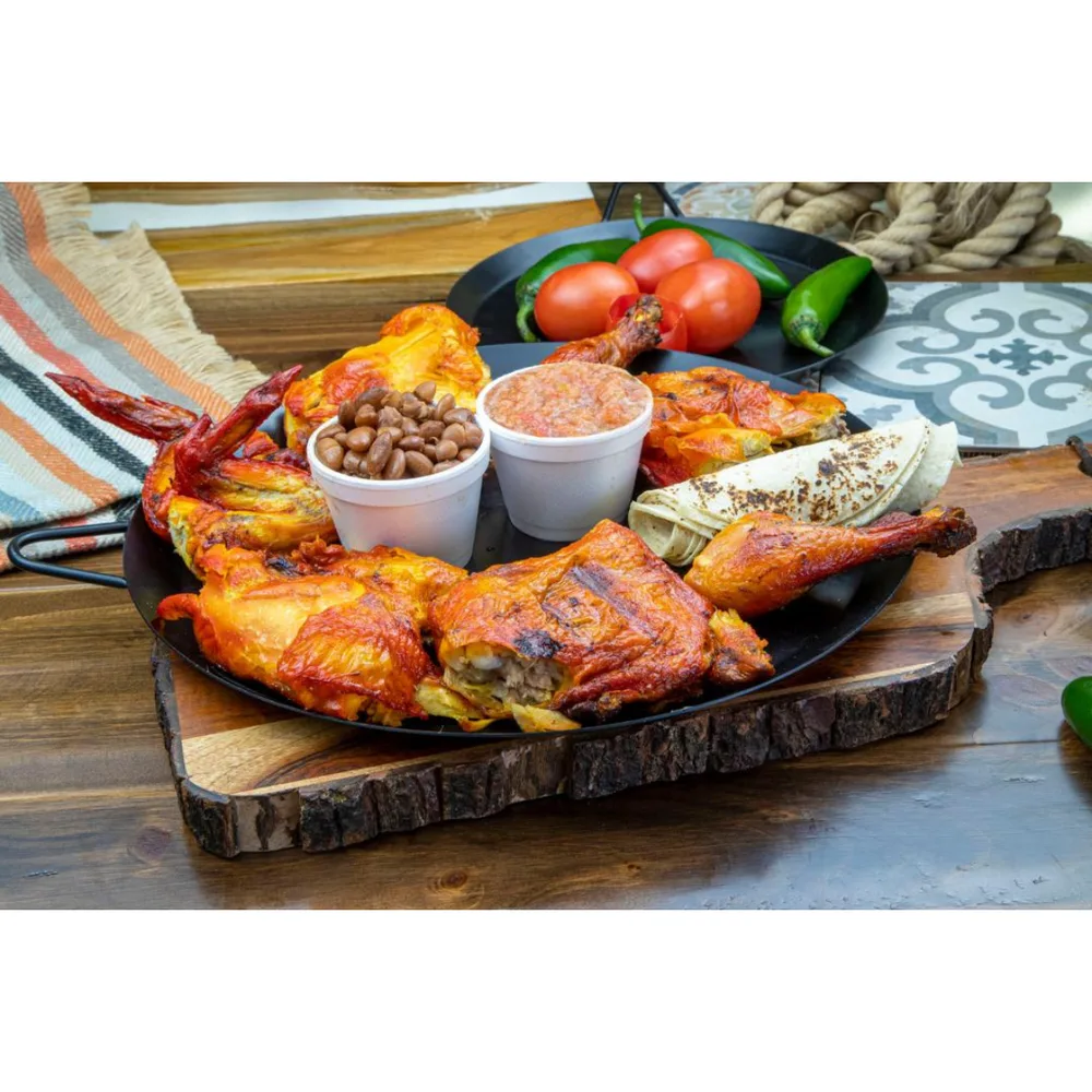 Grilled chicken and tri-tip pictured by El Pollo Norteño